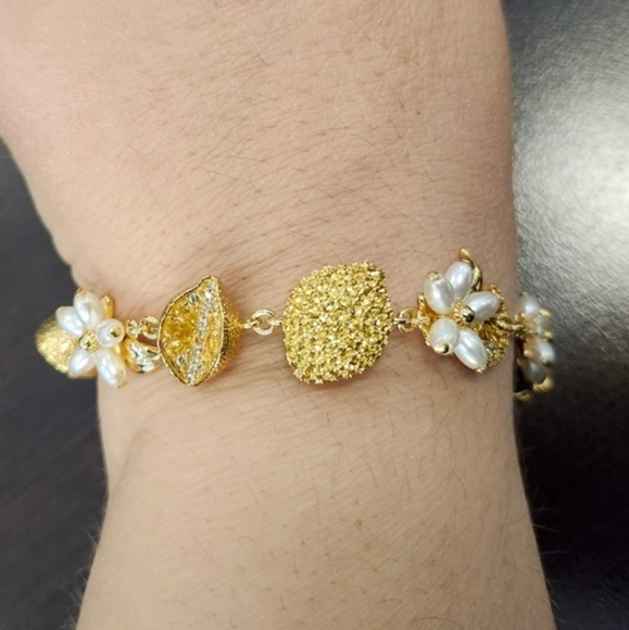 NWT Kate Spade Gold Fresh Squeeze Scatter Line Bracelet - Picture 6 of 7